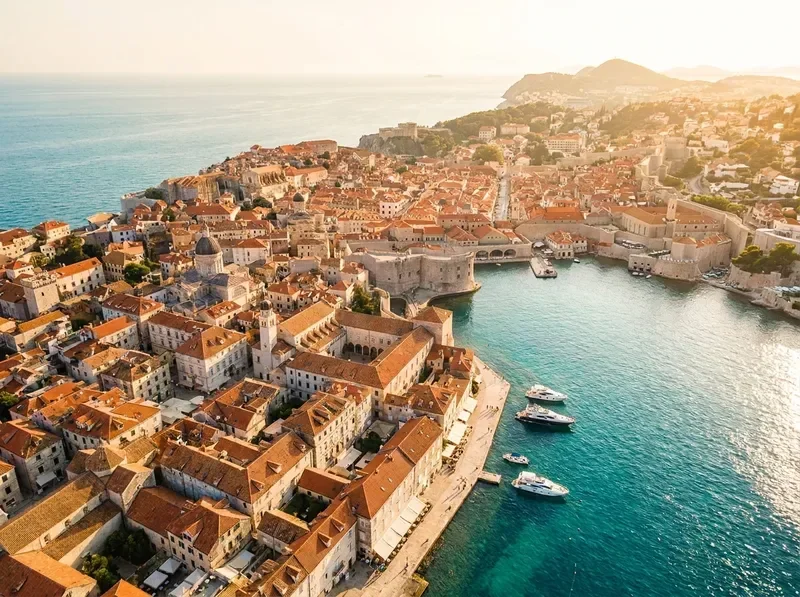 יעד נסיעות בינלאומי מרהיב מהאוויר