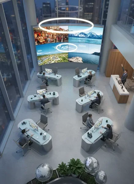 תכנון מסע מקצועי עם מפת עולם ורשימות נסיעה